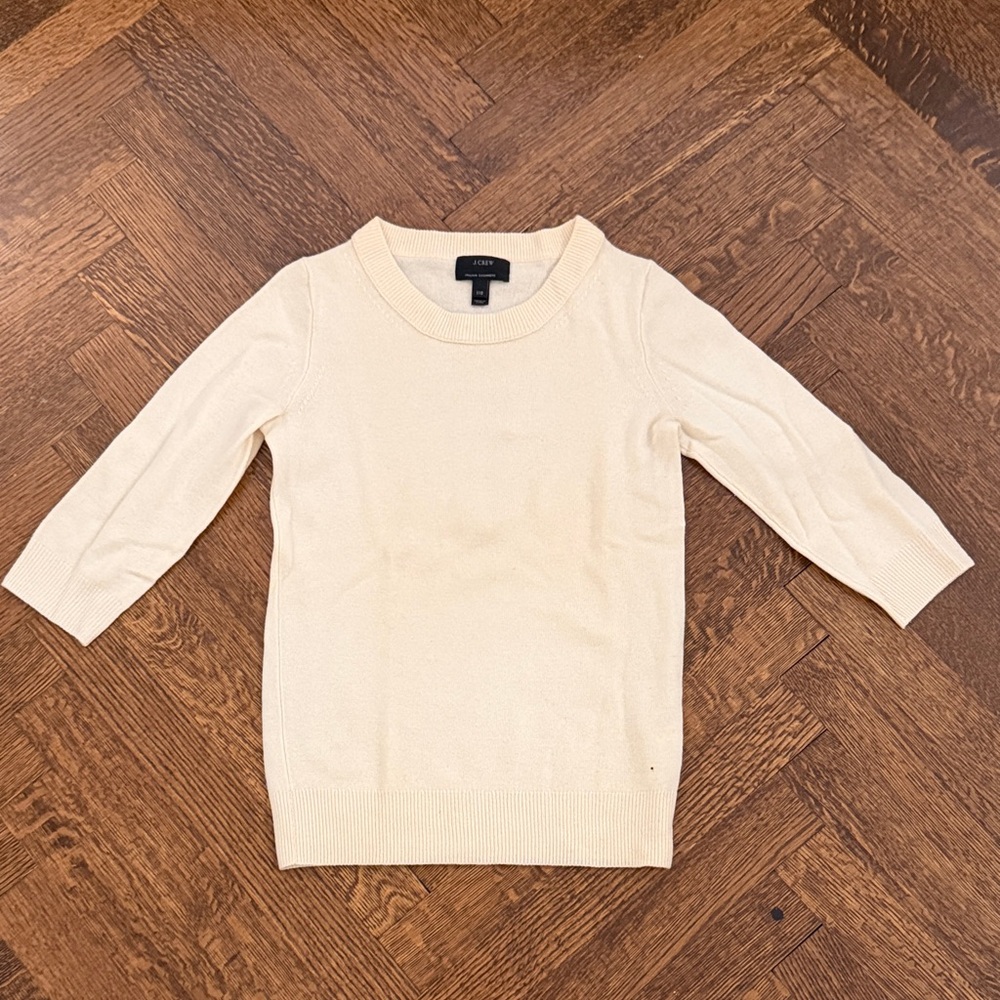 J crew 100% cashmere Cream Women's Sweater
